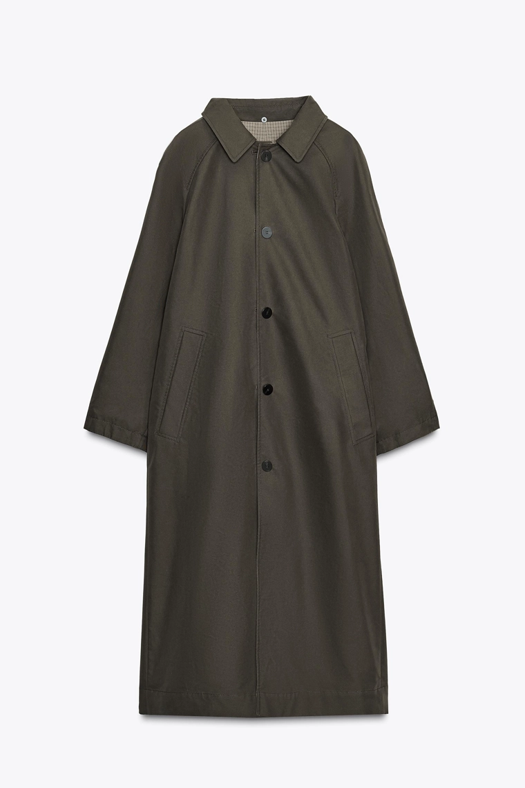 ДВУСТОРОННИЙ ТРЕНЧ С ВОРОТНИКОМ ИЗ ИСКУССТВЕННОГО МЕХА — ZW COLLECTION