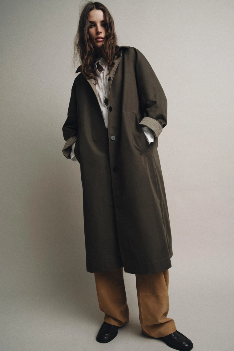 ДВУСТОРОННИЙ ТРЕНЧ С ВОРОТНИКОМ ИЗ ИСКУССТВЕННОГО МЕХА — ZW COLLECTION