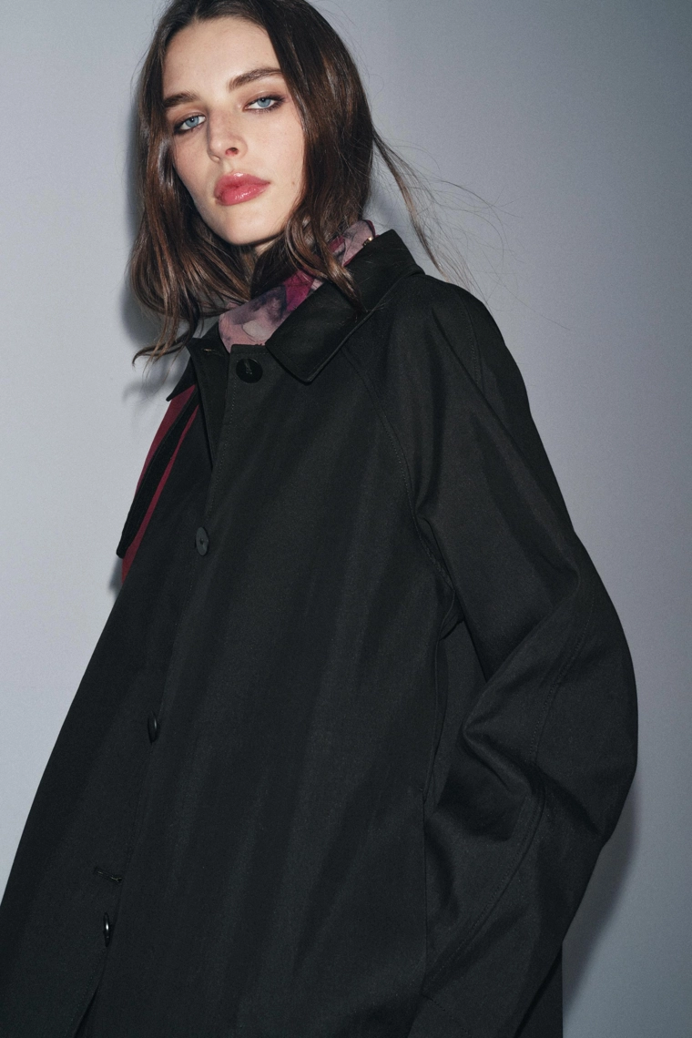 ZW COLLECTION LONG BUTTON-UP TRENCH COAT