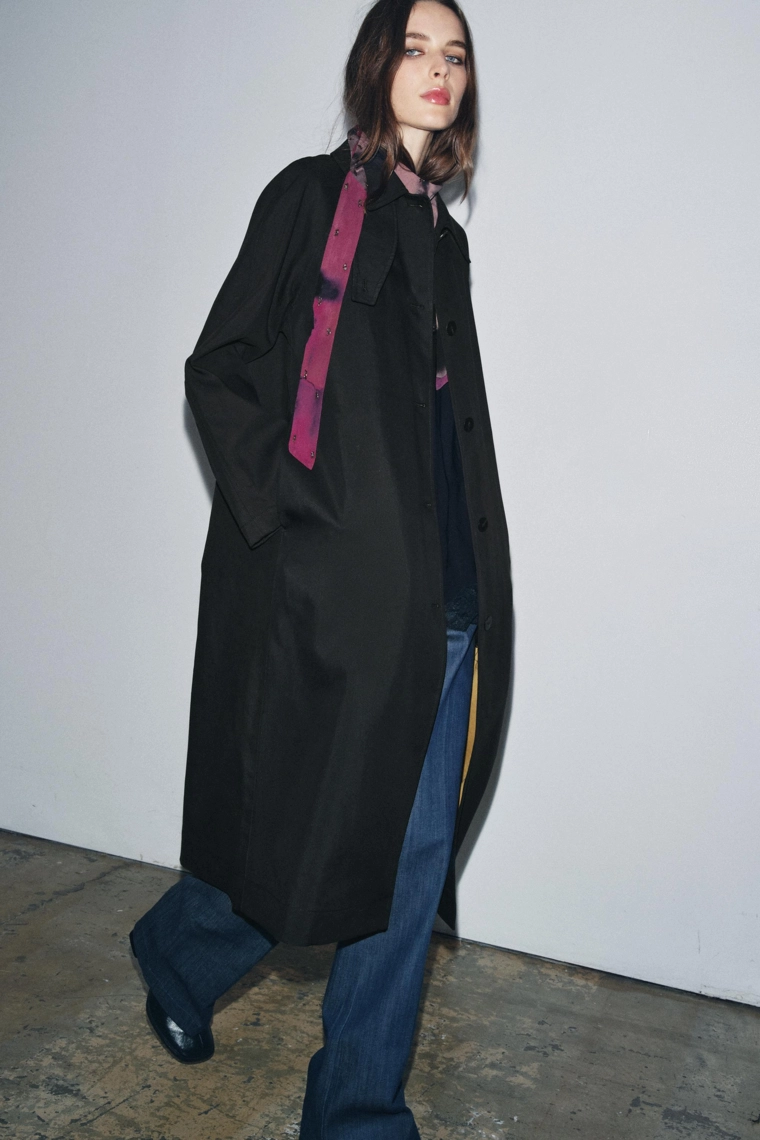 ZW COLLECTION LONG BUTTON-UP TRENCH COAT