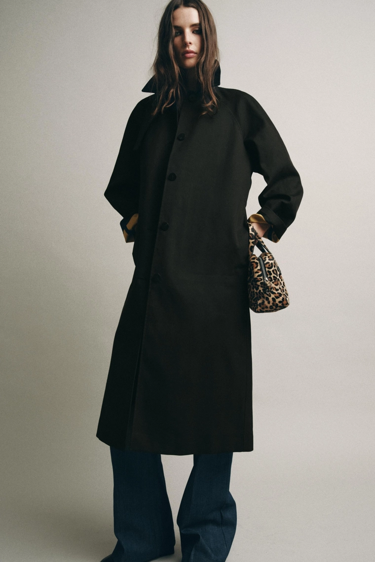 ZW COLLECTION LONG BUTTON-UP TRENCH COAT