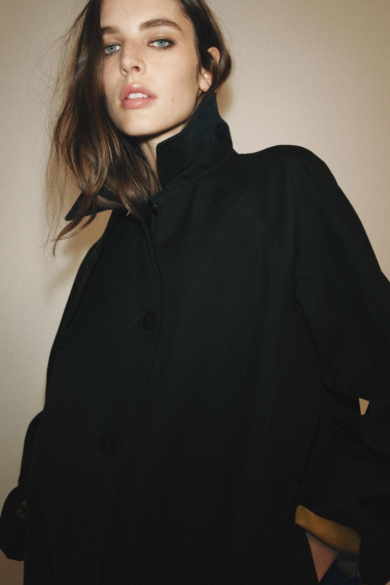 ZW COLLECTION LONG BUTTON-UP TRENCH COAT