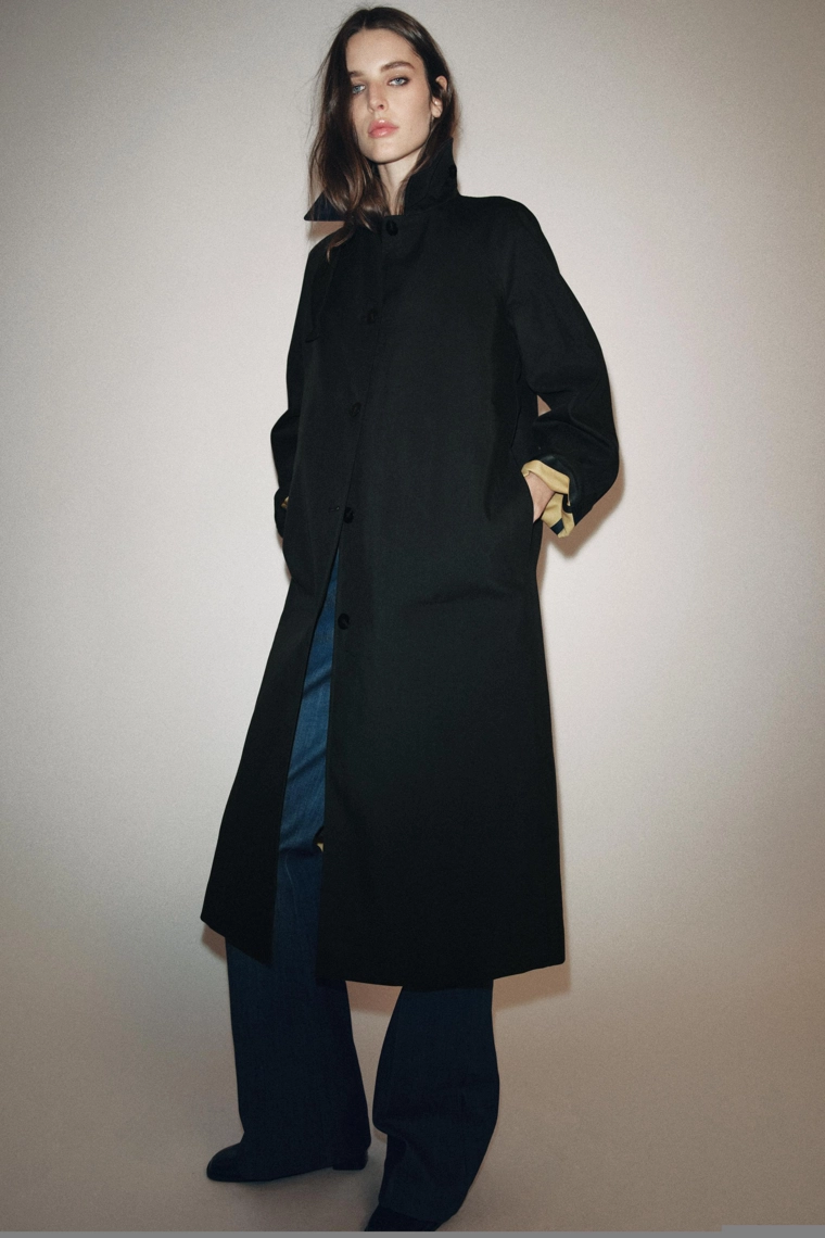 ZW COLLECTION LONG BUTTON-UP TRENCH COAT