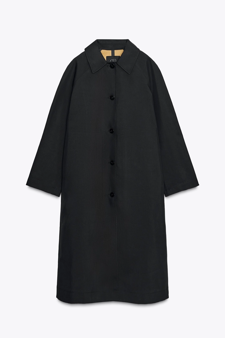 ZW COLLECTION LONG BUTTON-UP TRENCH COAT