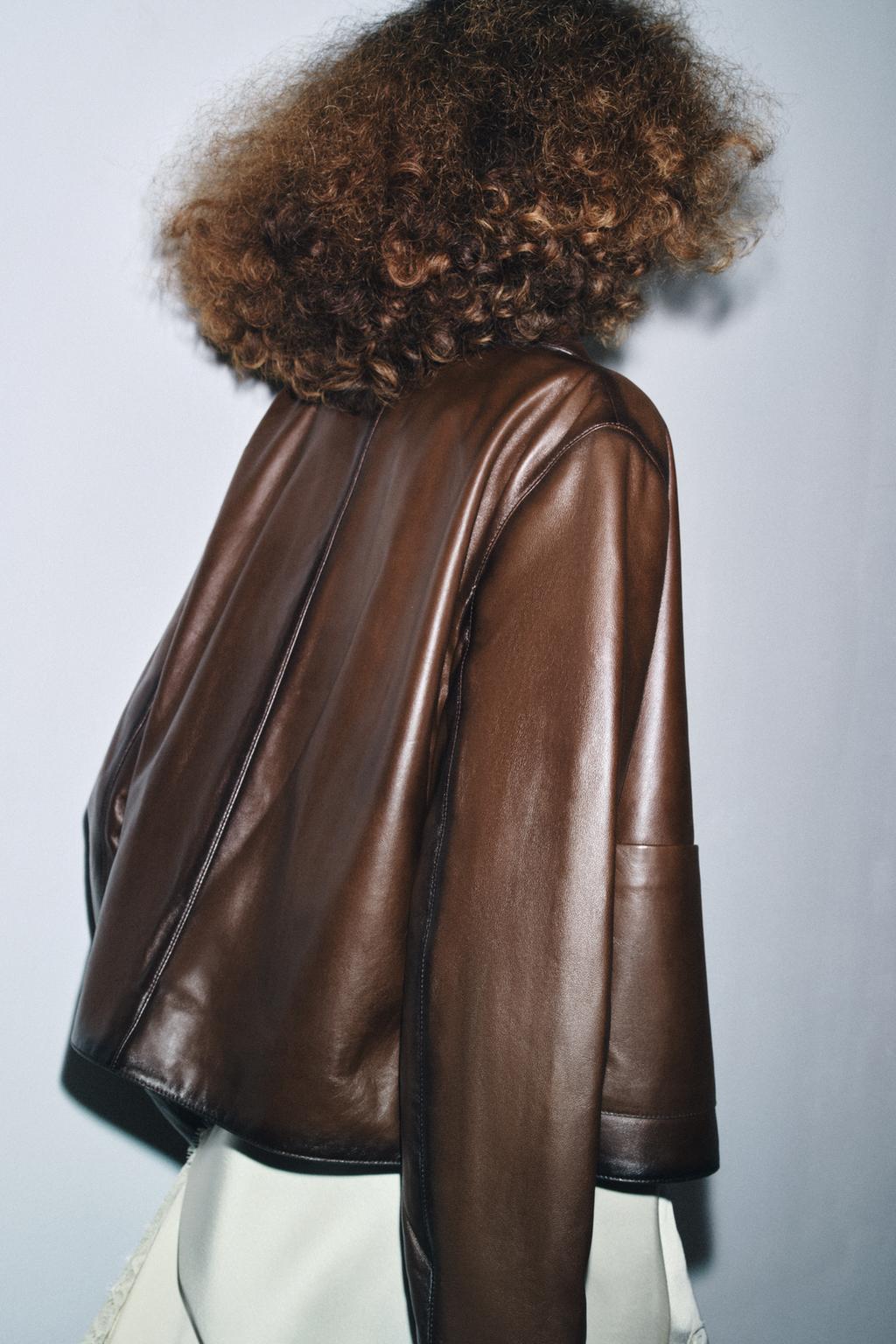 МИНИМАЛИСТИЧНАЯ КОЖАНАЯ КУРТКА ZW COLLECTION LIMITED EDITION