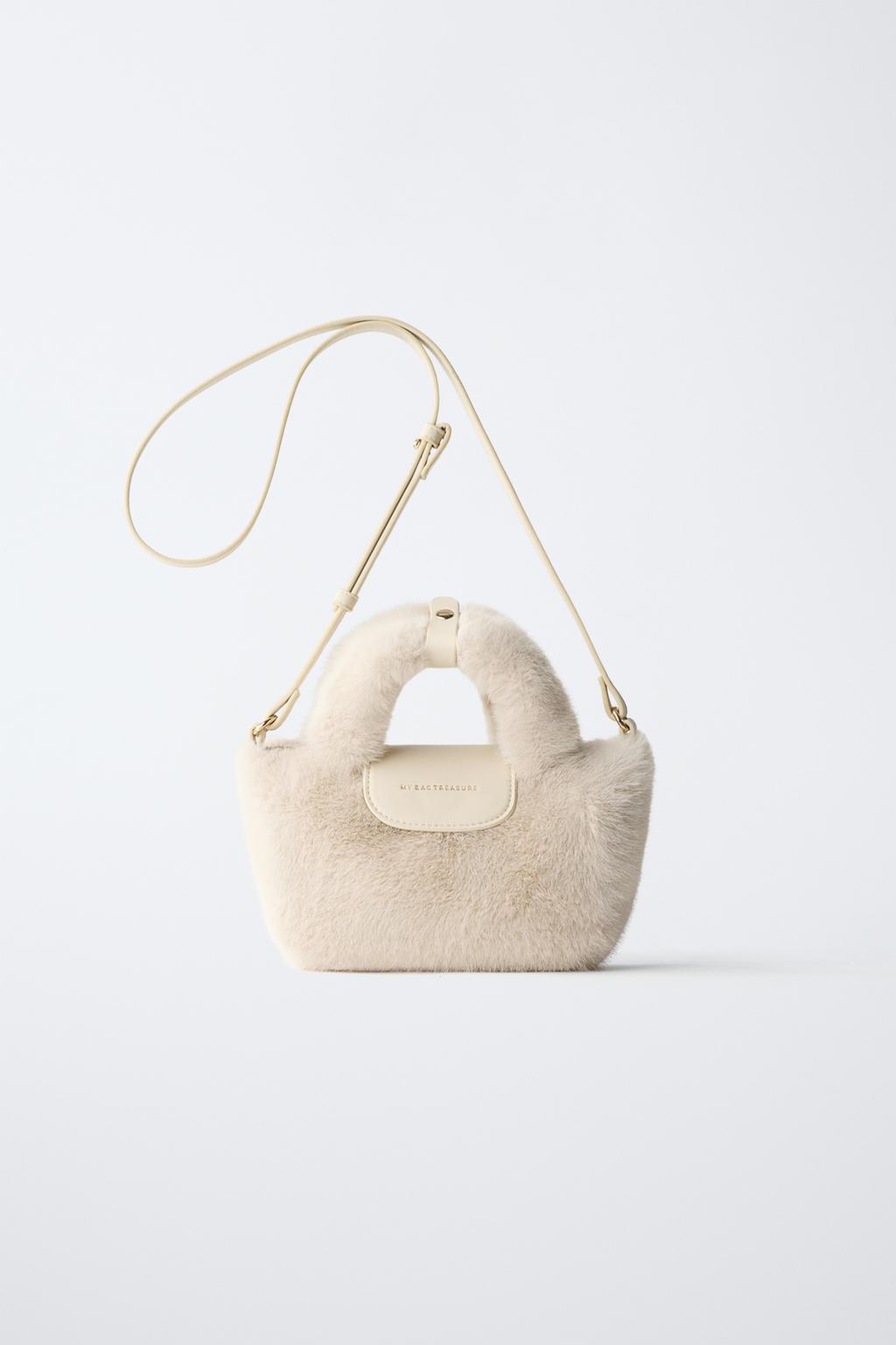 СУМКА С ПЛЕЧЕВЫМ РЕМНЕМ ИЗ ИСКУССТВЕННОГО МЕХА