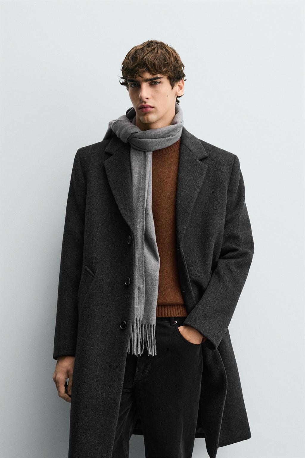 ПАЛЬТО REGULAR FIT ИЗ СМЕСОВОЙ ШЕРСТИ