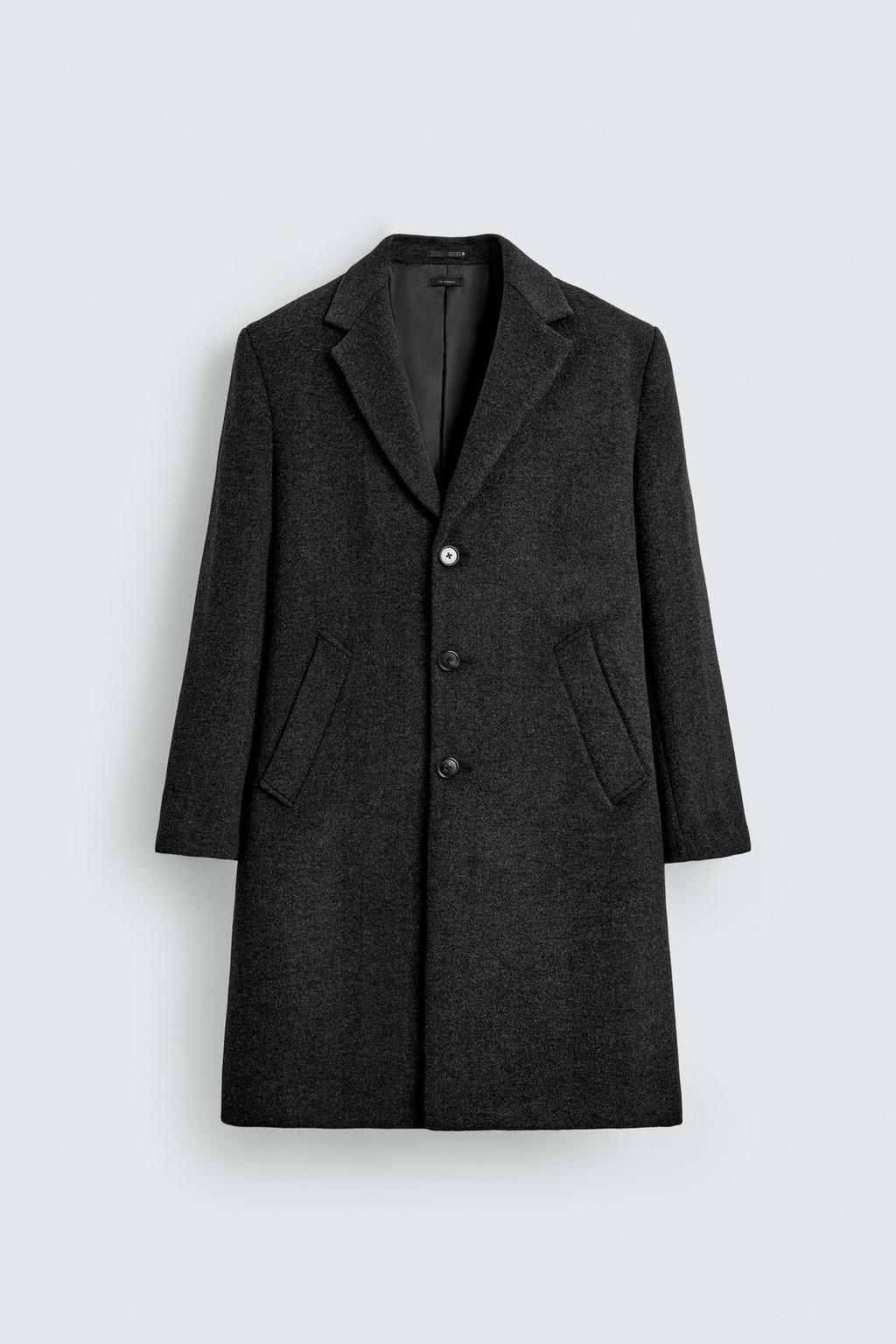 ПАЛЬТО REGULAR FIT ИЗ СМЕСОВОЙ ШЕРСТИ