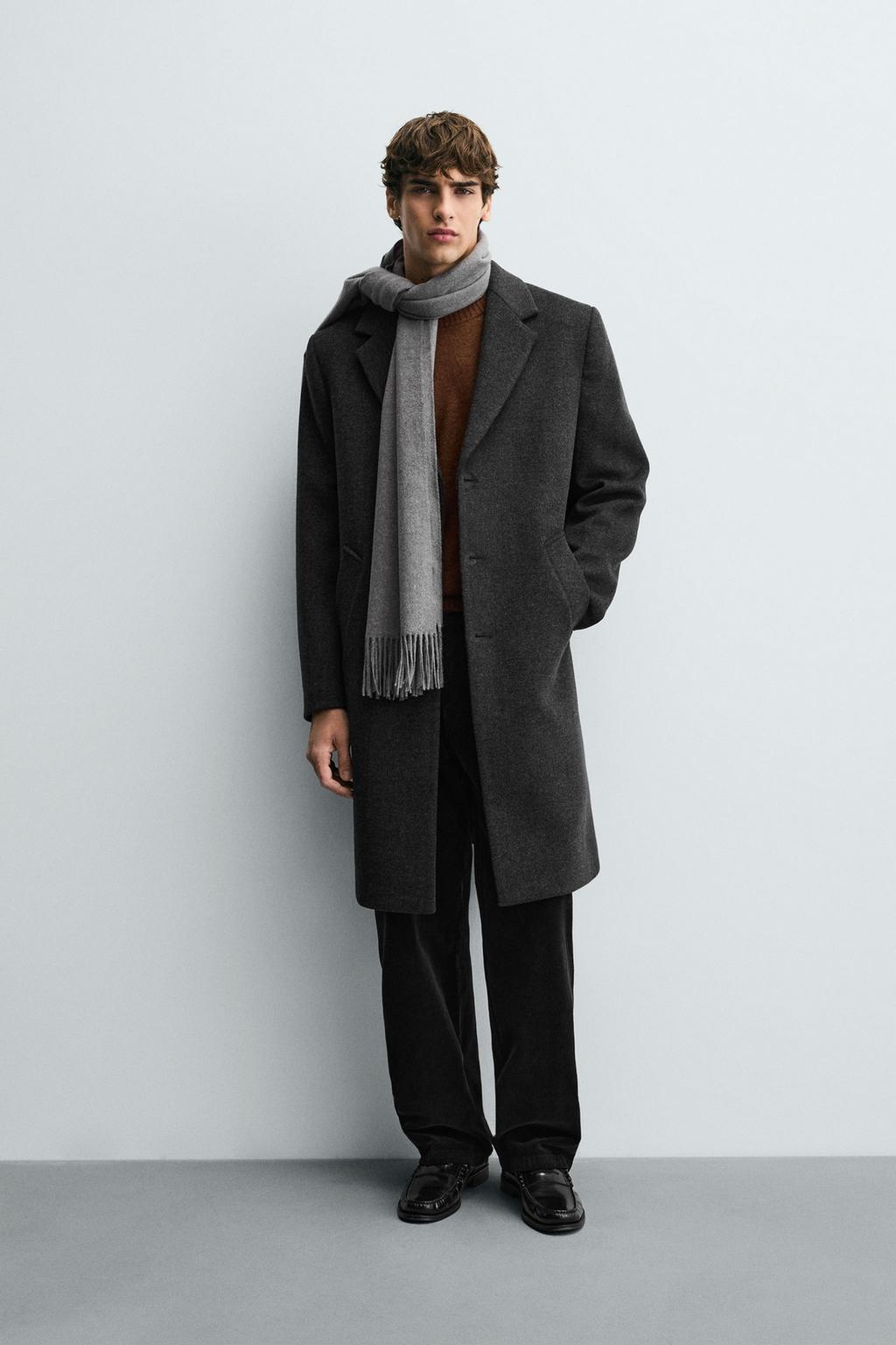 ПАЛЬТО REGULAR FIT ИЗ СМЕСОВОЙ ШЕРСТИ