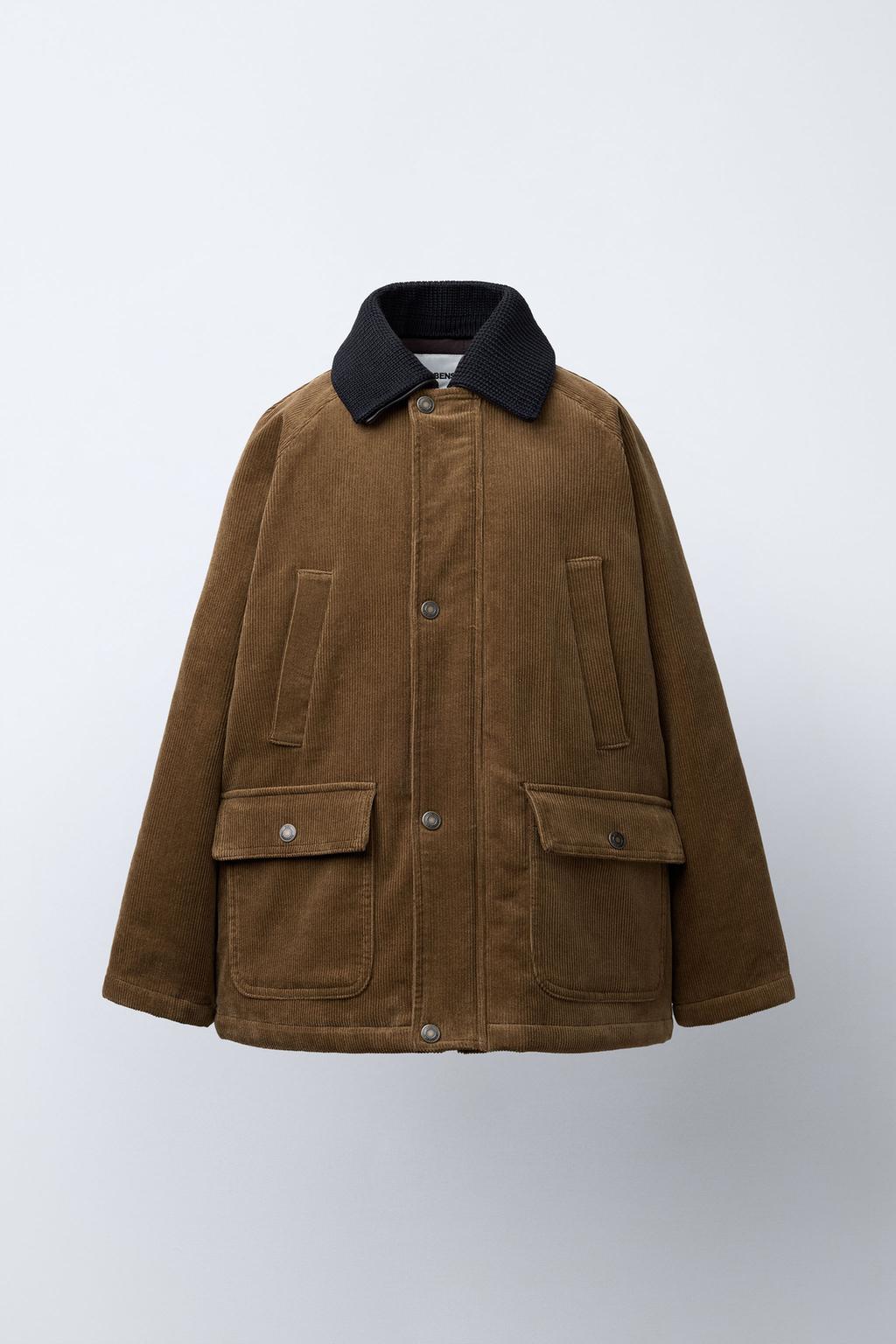СТЕГАНАЯ ВЕЛЬВЕТОВАЯ КУРТКА СО СЪЕМНЫМ ВОРОТНИКОМ — BENSIMON ® X ZARA