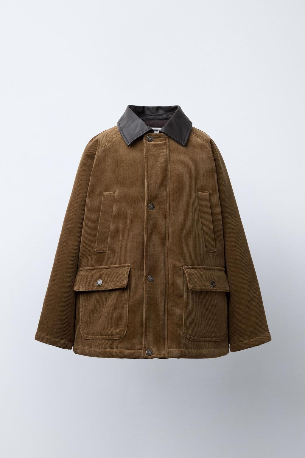 СТЕГАНАЯ ВЕЛЬВЕТОВАЯ КУРТКА СО СЪЕМНЫМ ВОРОТНИКОМ — BENSIMON ® X ZARA