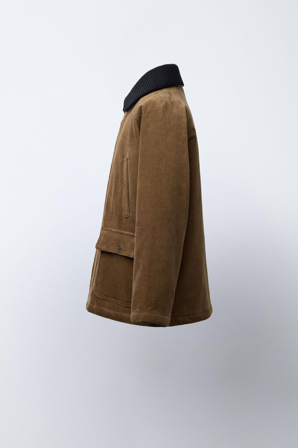 СТЕГАНАЯ ВЕЛЬВЕТОВАЯ КУРТКА СО СЪЕМНЫМ ВОРОТНИКОМ — BENSIMON ® X ZARA