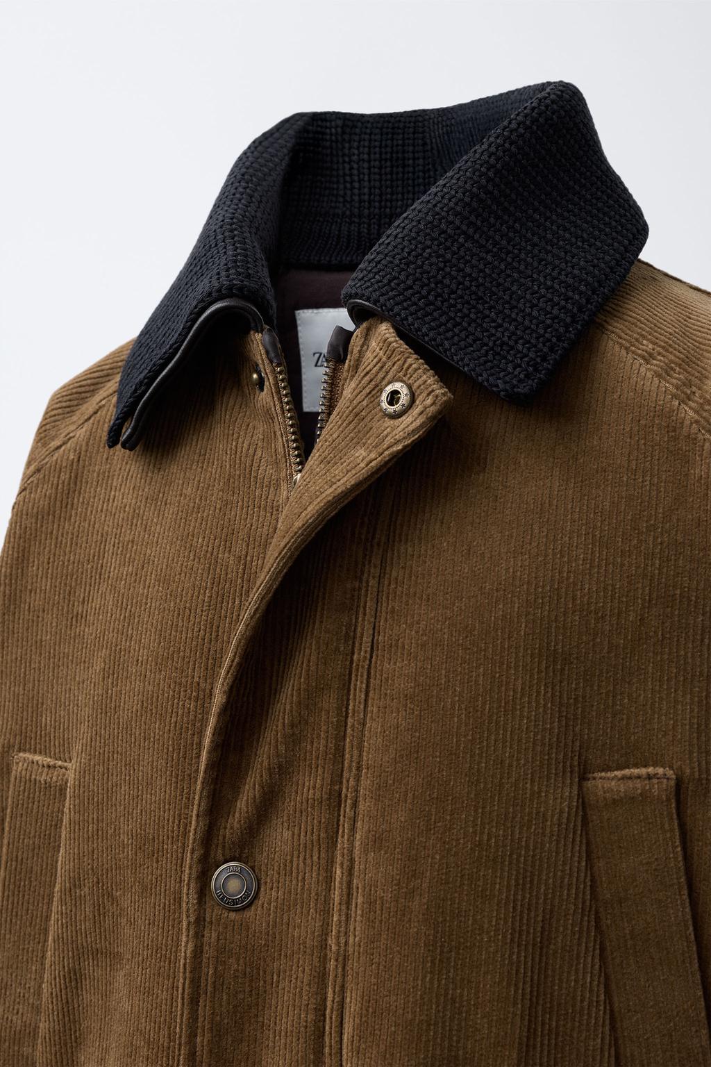 СТЕГАНАЯ ВЕЛЬВЕТОВАЯ КУРТКА СО СЪЕМНЫМ ВОРОТНИКОМ — BENSIMON ® X ZARA