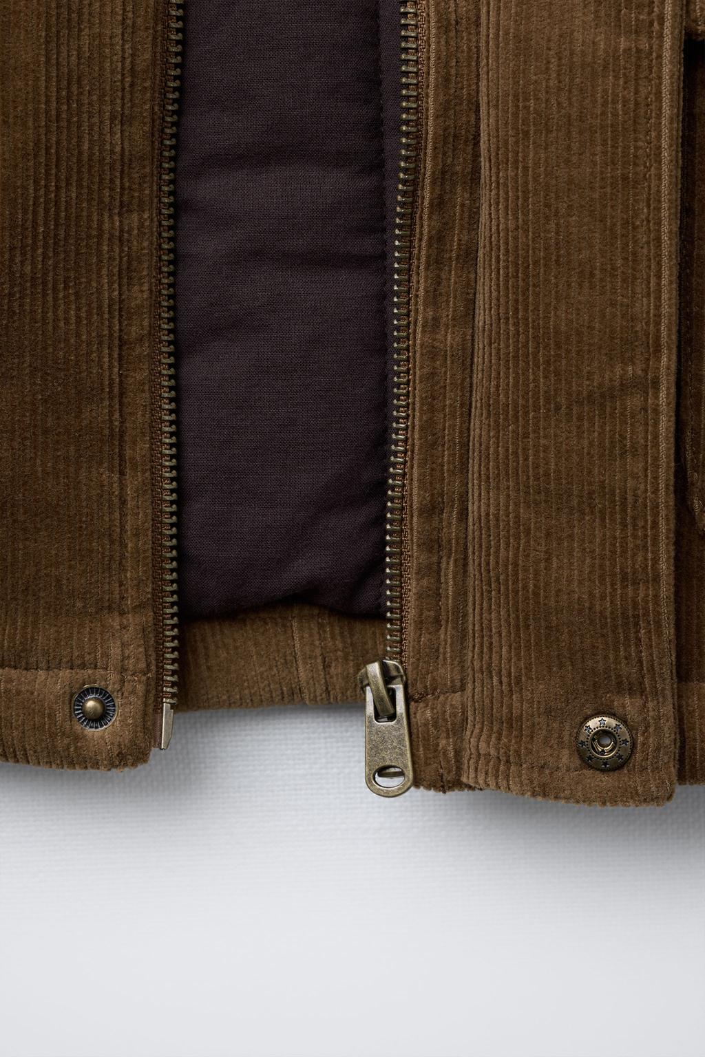 СТЕГАНАЯ ВЕЛЬВЕТОВАЯ КУРТКА СО СЪЕМНЫМ ВОРОТНИКОМ — BENSIMON ® X ZARA