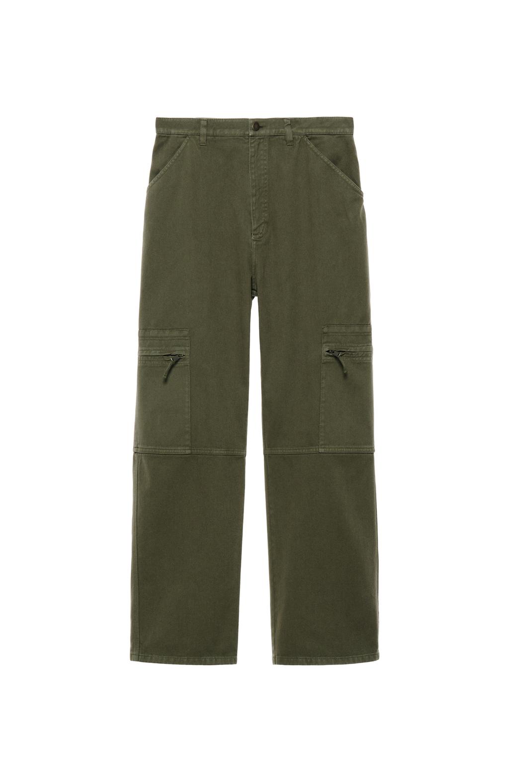 БРЮКИ КАРГО RELAXED FIT С ЭФФЕКТОМ ПОТЕРТОСТИ