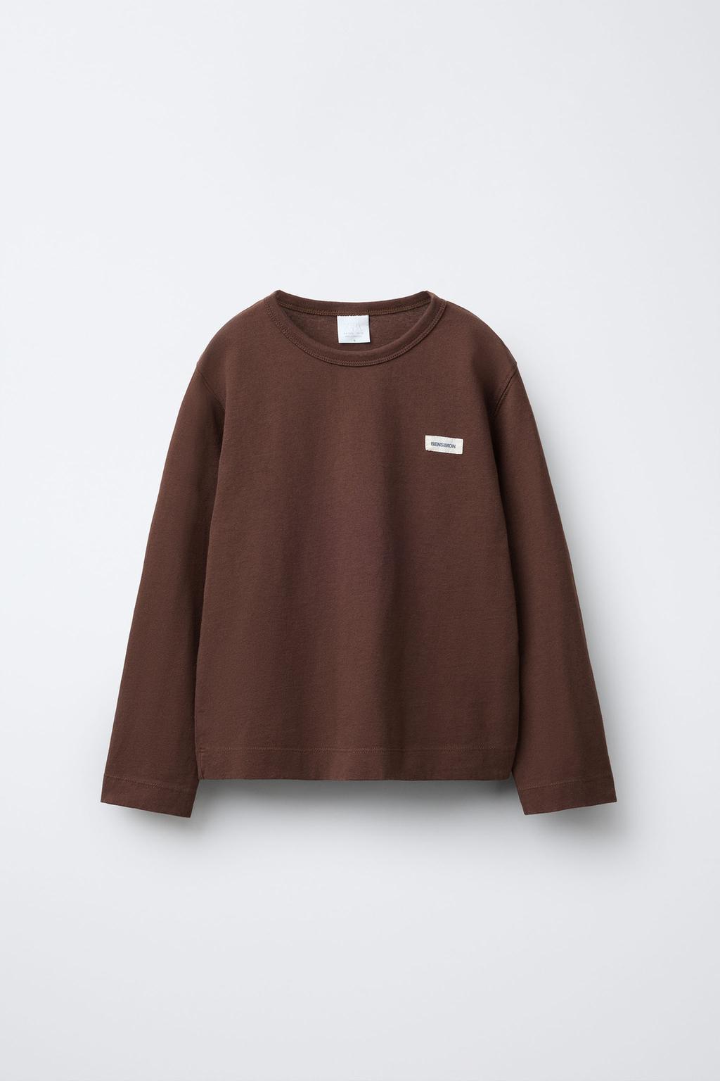 ОДНОТОННЫЙ ЛОНГСЛИВ С ЭТИКЕТКОЙ BENSIMON X ZARA
