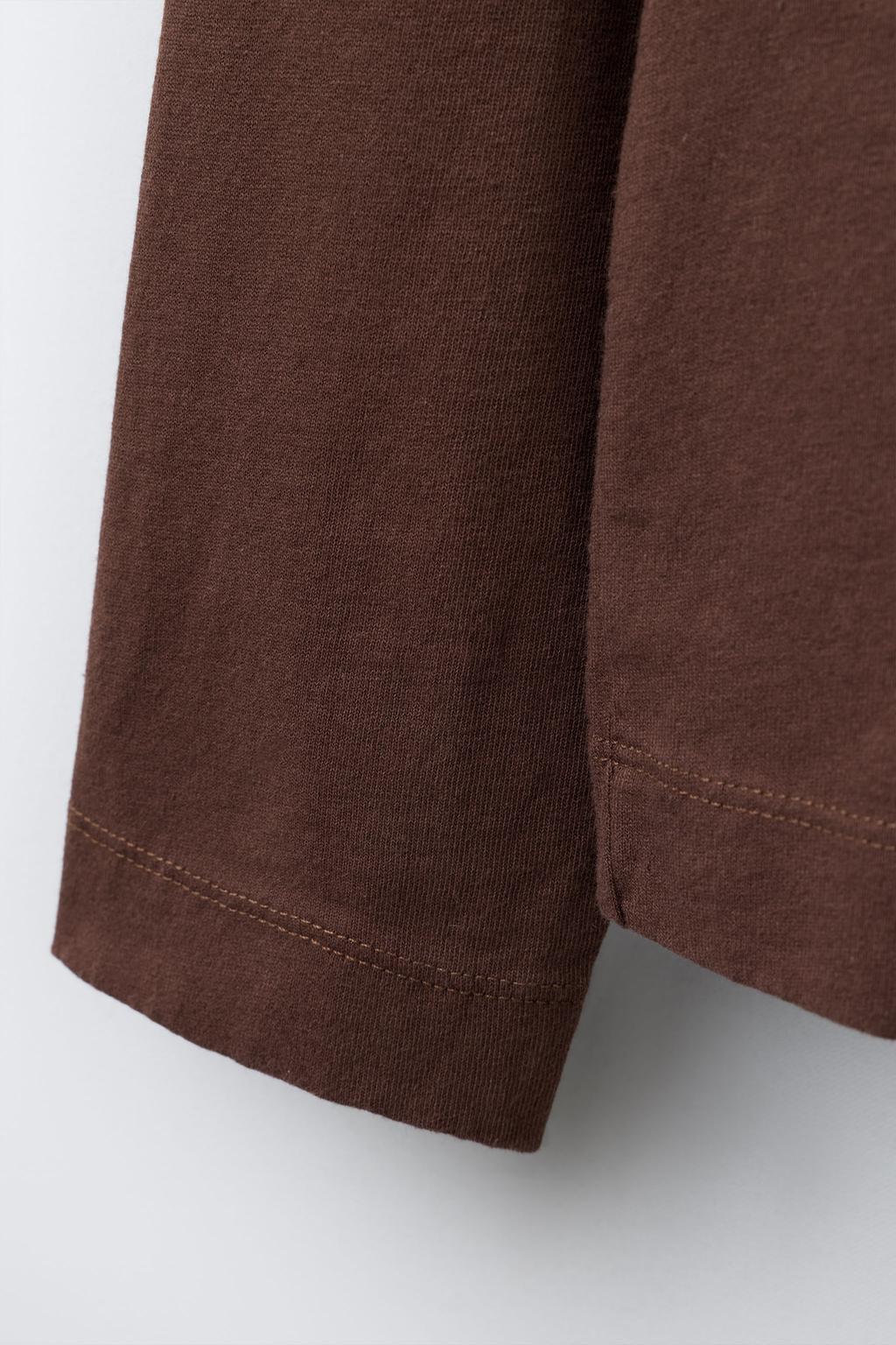 ОДНОТОННЫЙ ЛОНГСЛИВ С ЭТИКЕТКОЙ BENSIMON X ZARA