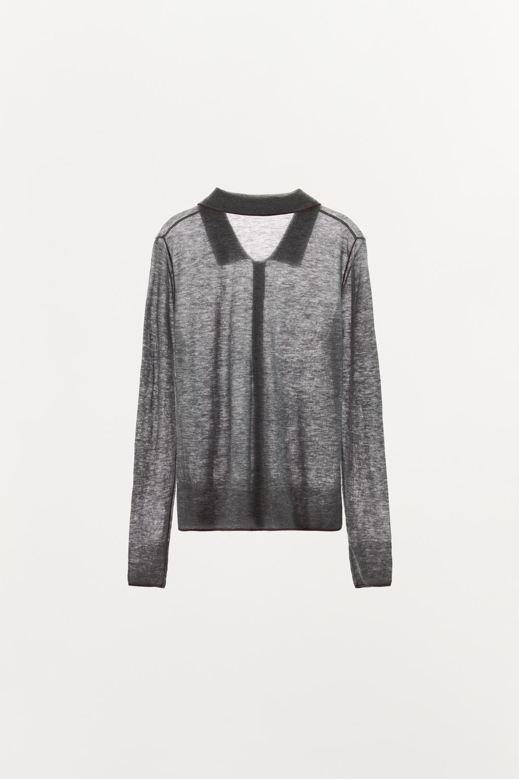 КАРДИГАН-ПОЛО ИЗ 100% ШЕРСТИ