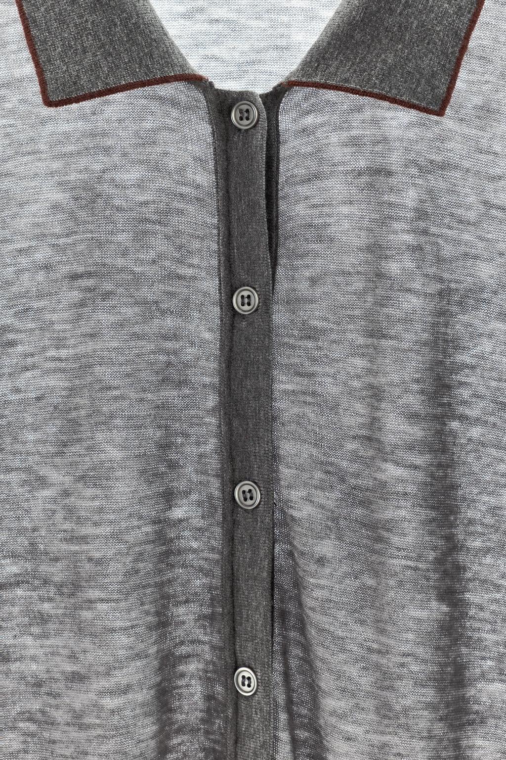 КАРДИГАН-ПОЛО ИЗ 100% ШЕРСТИ