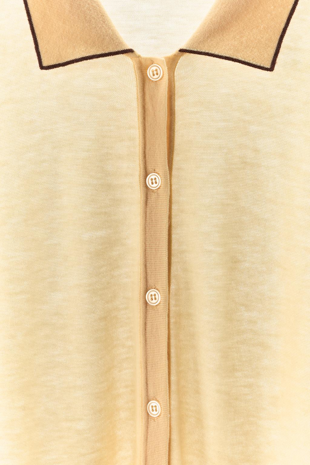 КАРДИГАН-ПОЛО ИЗ 100% ШЕРСТИ