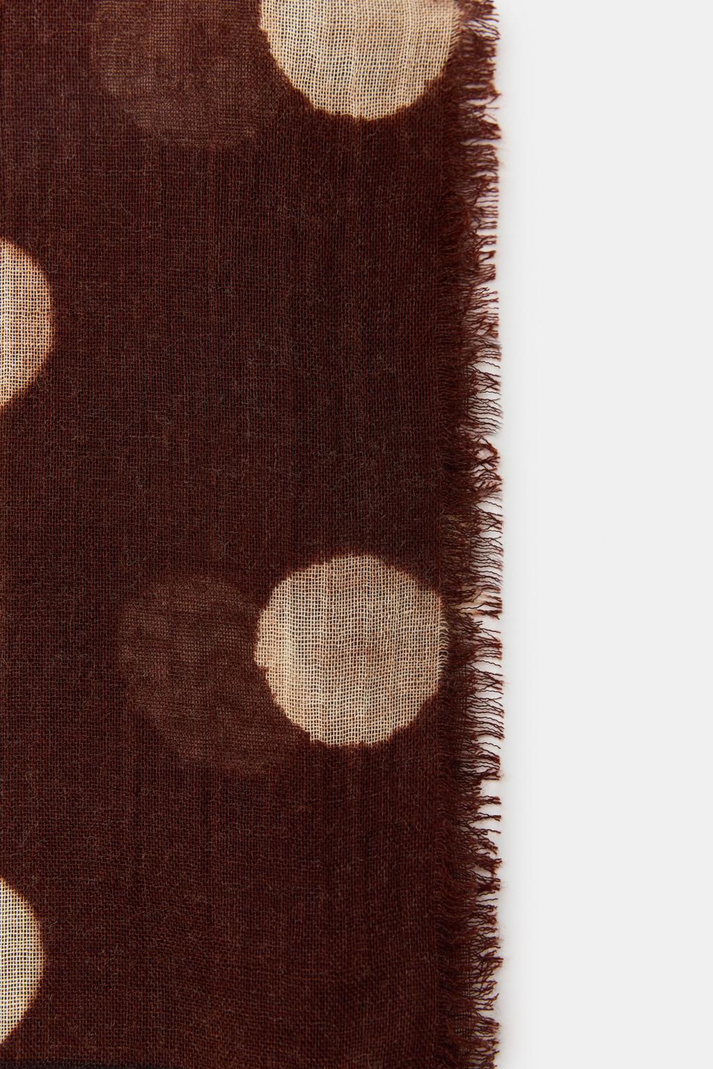 ШАРФ С ПРИНТОМ В ГОРОШЕК