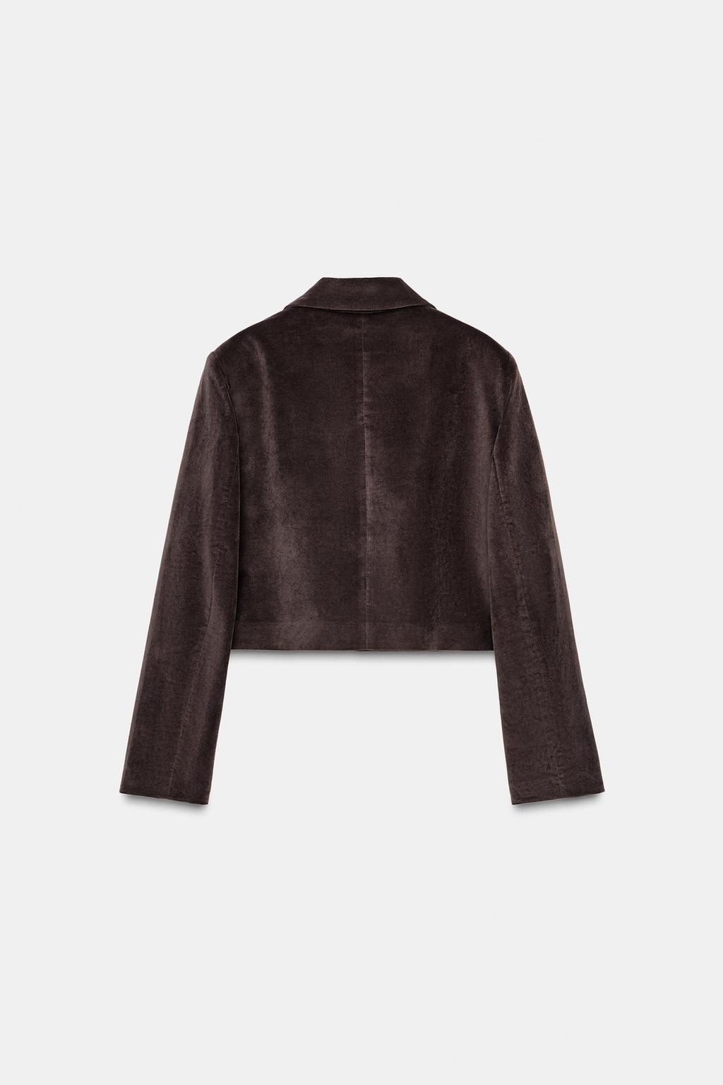 УКОРОЧЕННЫЙ БЛЕЙЗЕР ИЗ БАРХАТА