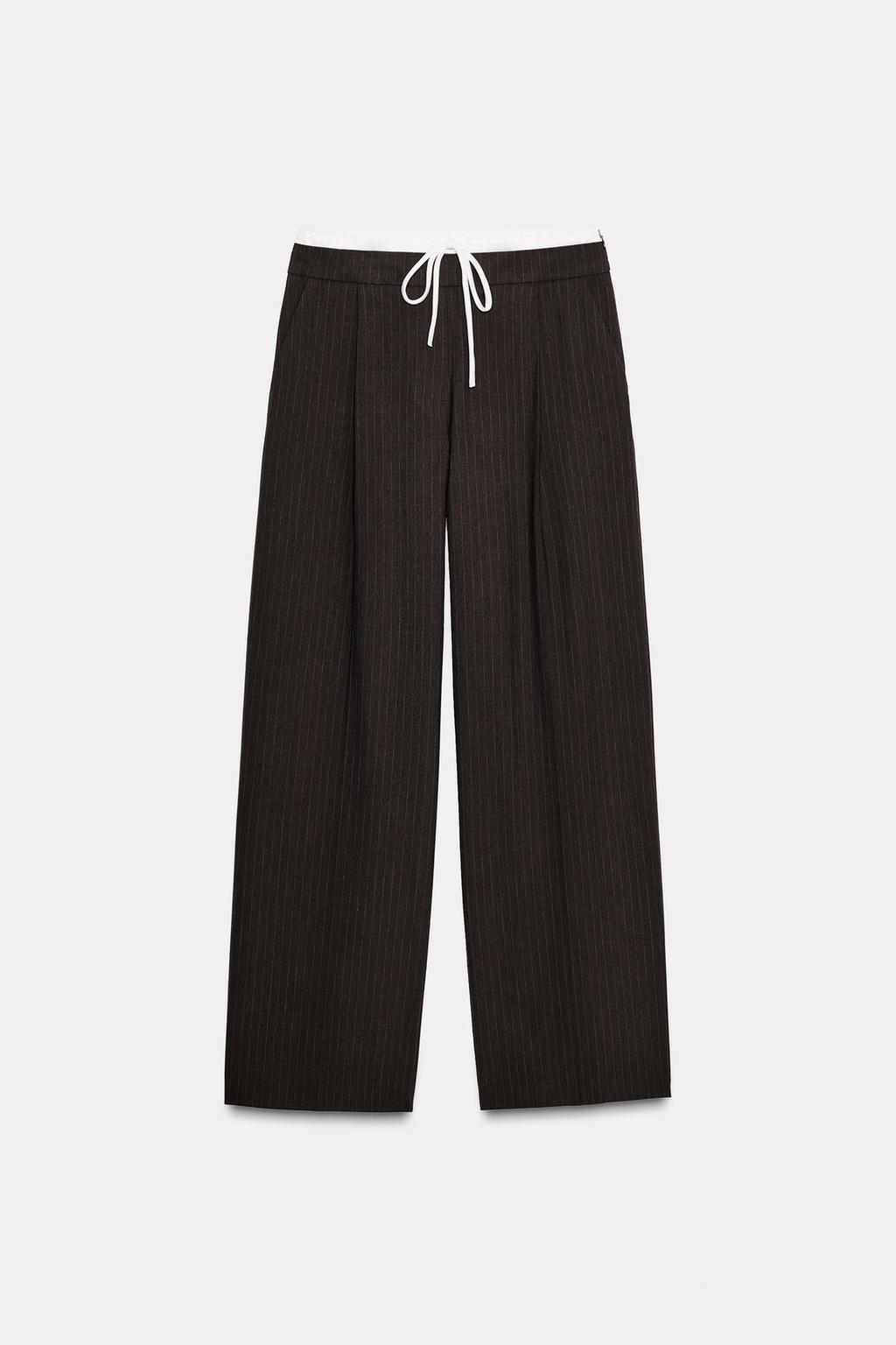 БРЮКИ WIDE LEG С ДВОЙНЫМ ПОЯСОМ