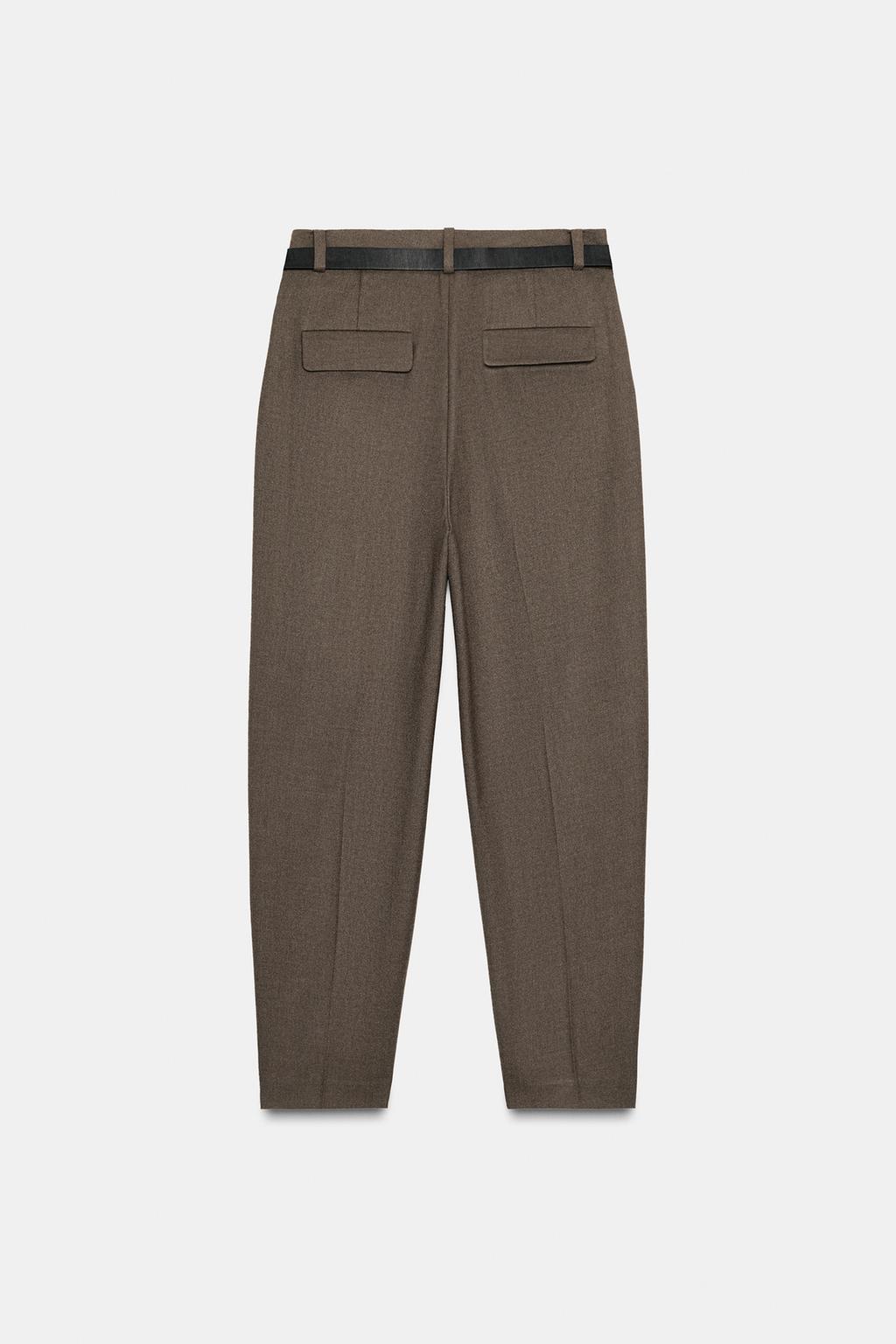 БРЮКИ С ЗАЩИПАМИ И РЕМНЕМ