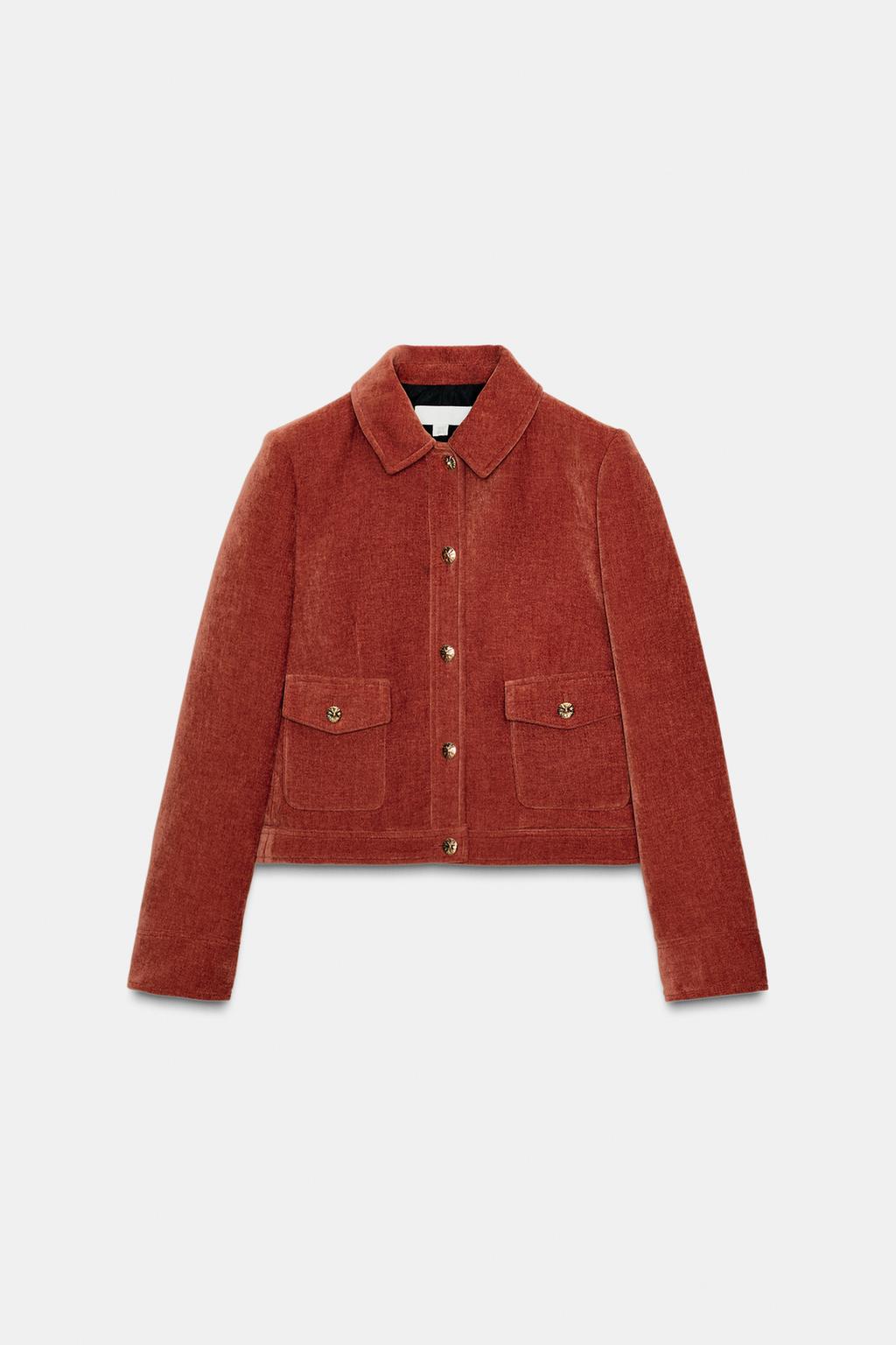 БАРХАТНАЯ КУРТКА С ПОДПЛЕЧНИКАМИ