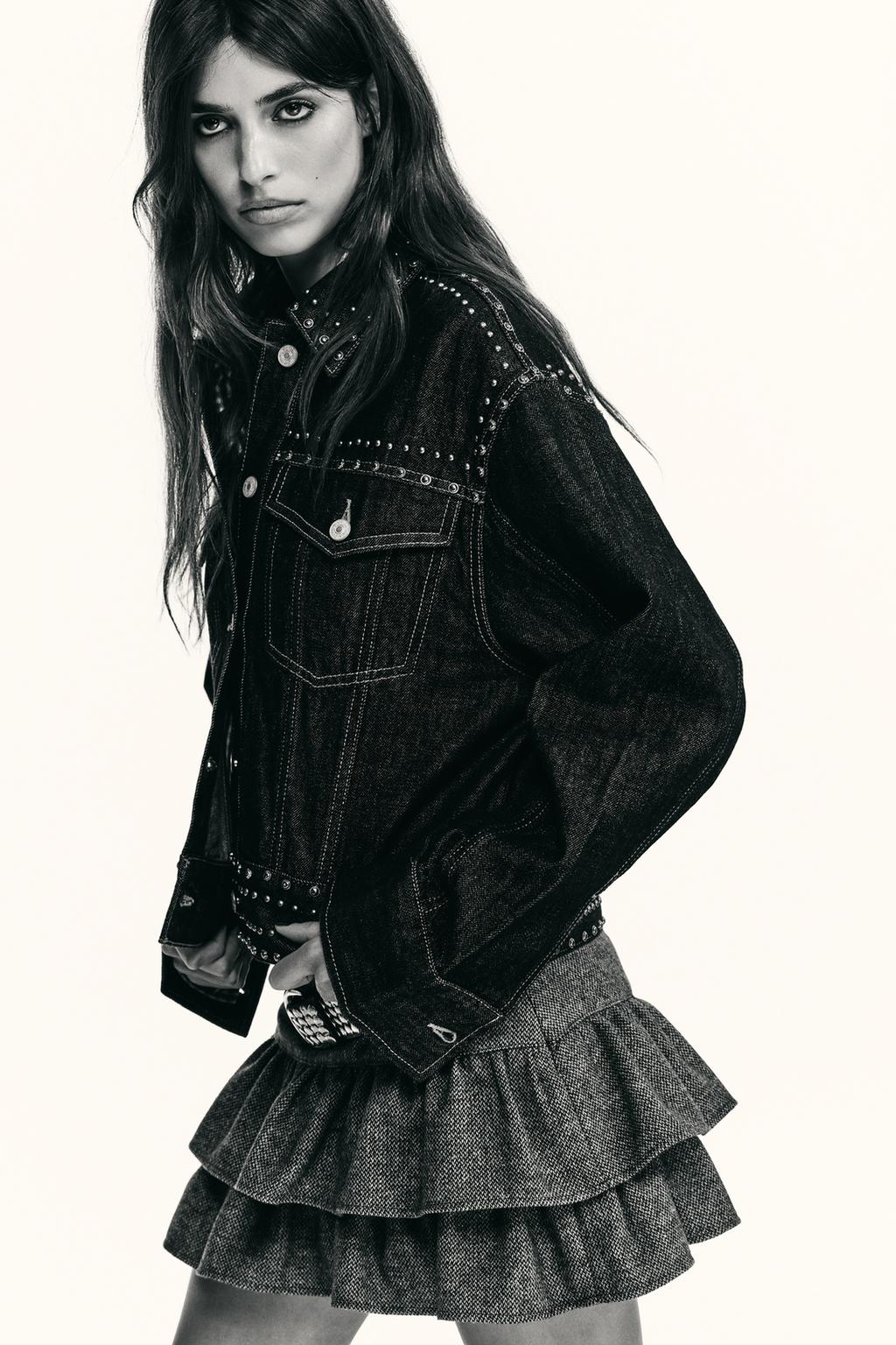 ДЖИНСОВАЯ КУРТКА С ЗАКЛЕПКАМИ