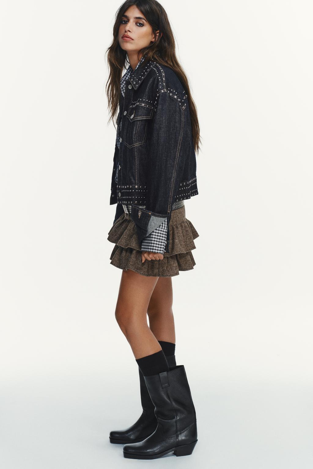 ДЖИНСОВАЯ КУРТКА С ЗАКЛЕПКАМИ