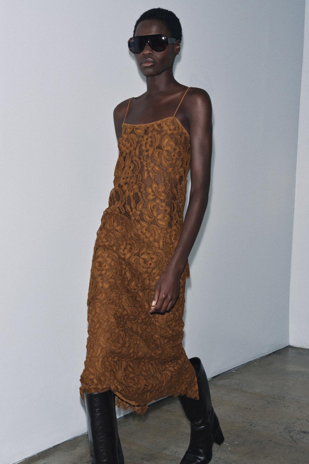 КРУЖЕВНОЙ ТОП НА БРЕТЕЛЯХ — ZW COLLECTION LIMITED EDITION