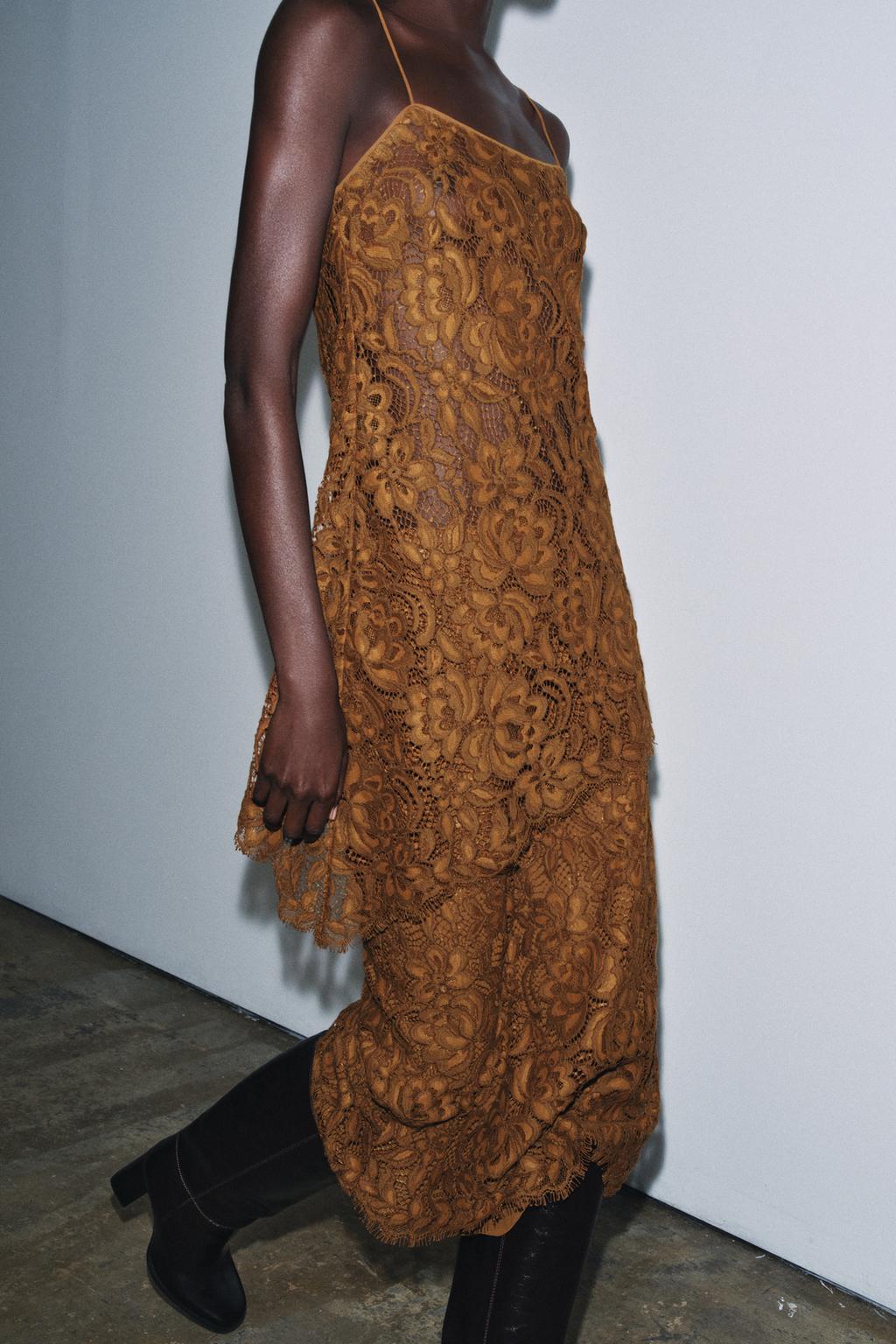 КРУЖЕВНОЙ ТОП НА БРЕТЕЛЯХ — ZW COLLECTION LIMITED EDITION