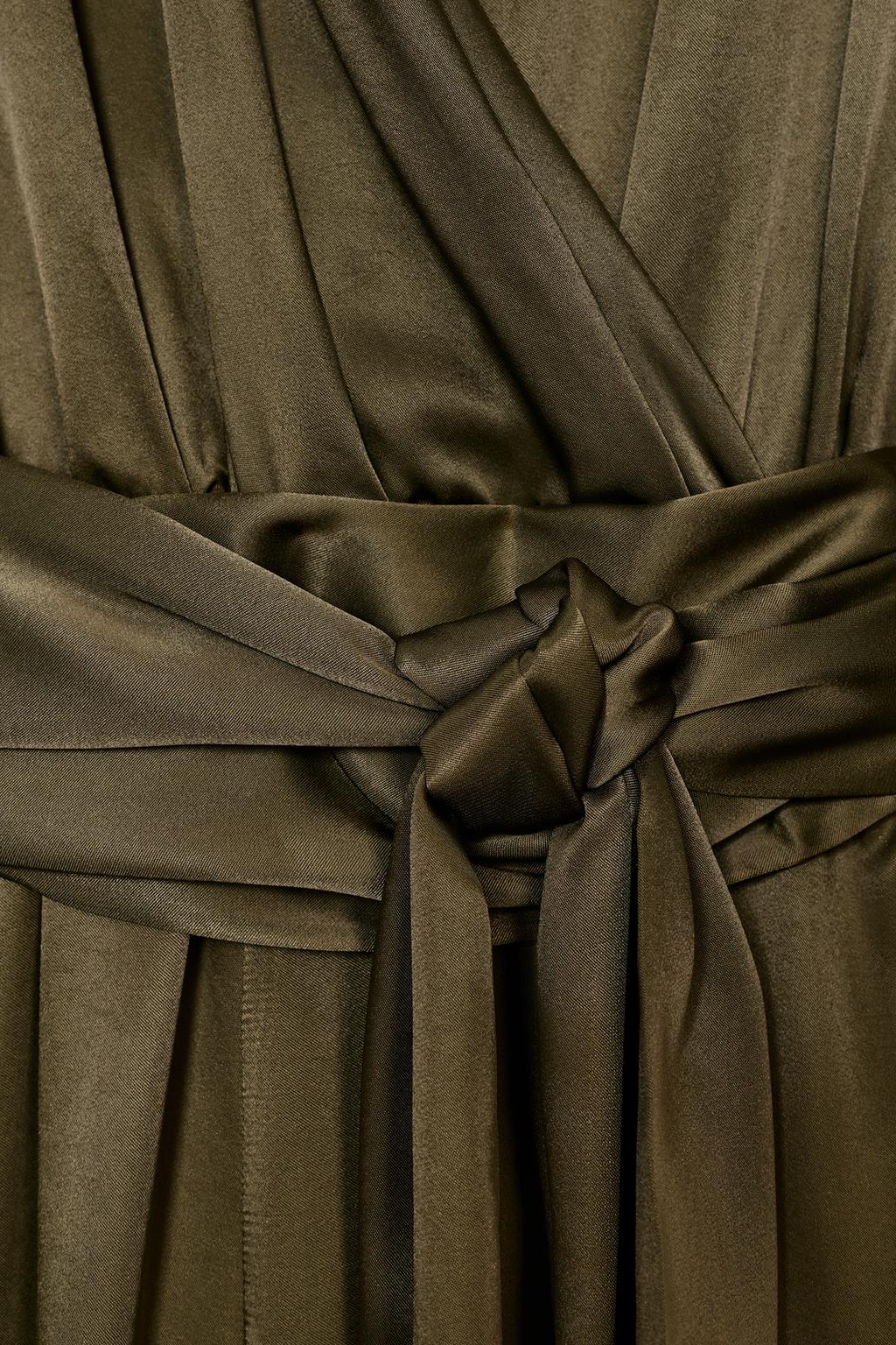 АТЛАСНЫЙ КОМБИНЕЗОН С ОБЪЕМНЫМИ БРЮКАМИ — ZW COLLECTION