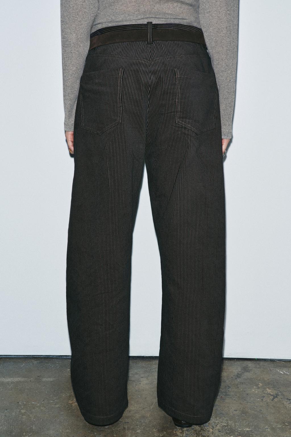 ШИРОКИЕ БРЮКИ В ПОЛОСКУ — ZW COLLECTION