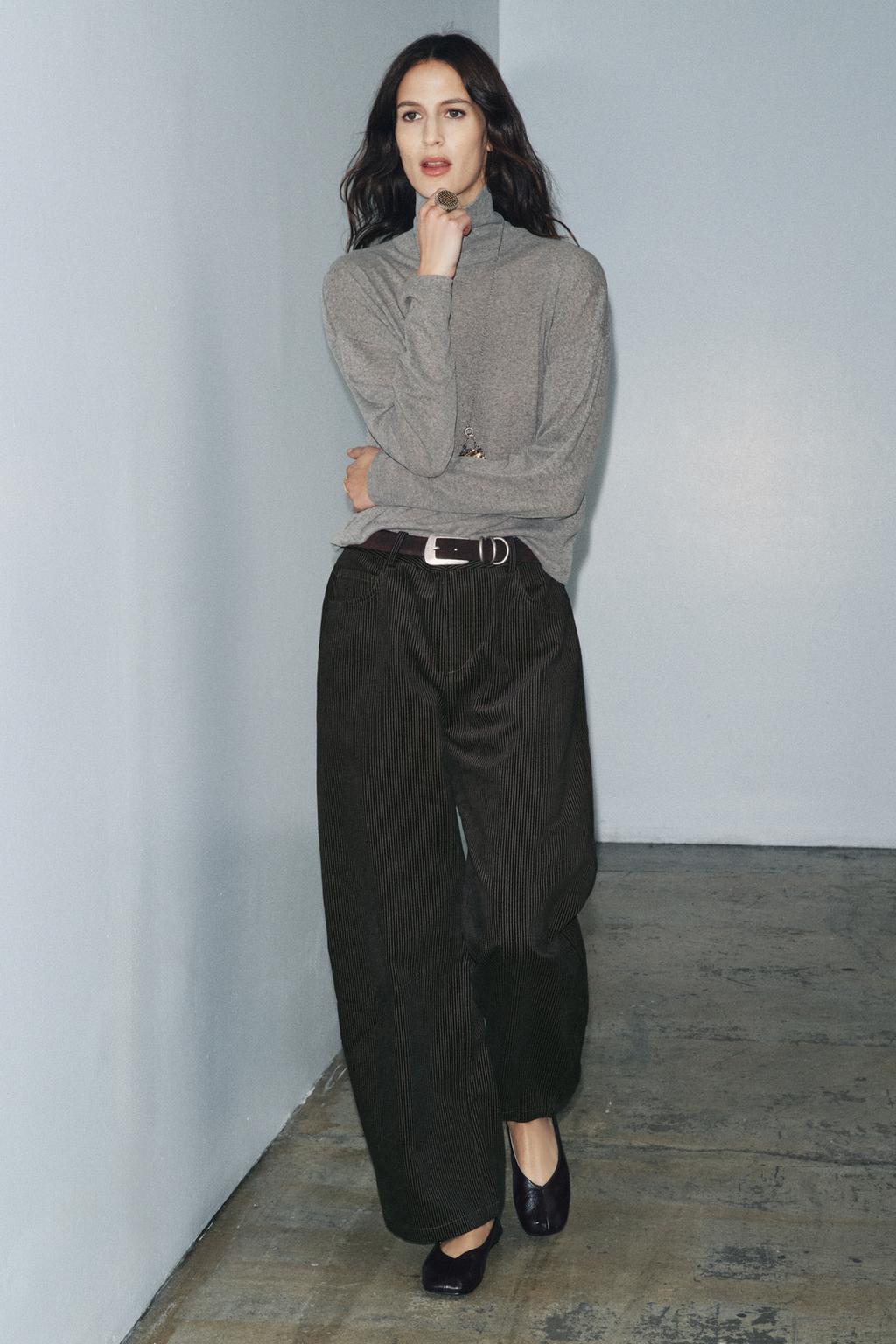 ШИРОКИЕ БРЮКИ В ПОЛОСКУ — ZW COLLECTION