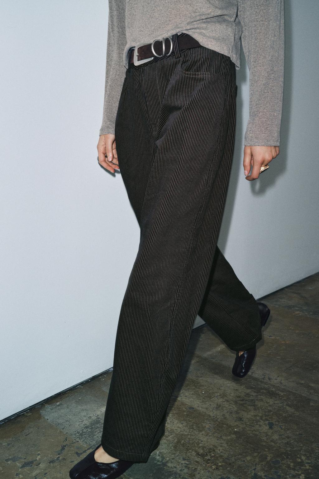 ШИРОКИЕ БРЮКИ В ПОЛОСКУ — ZW COLLECTION