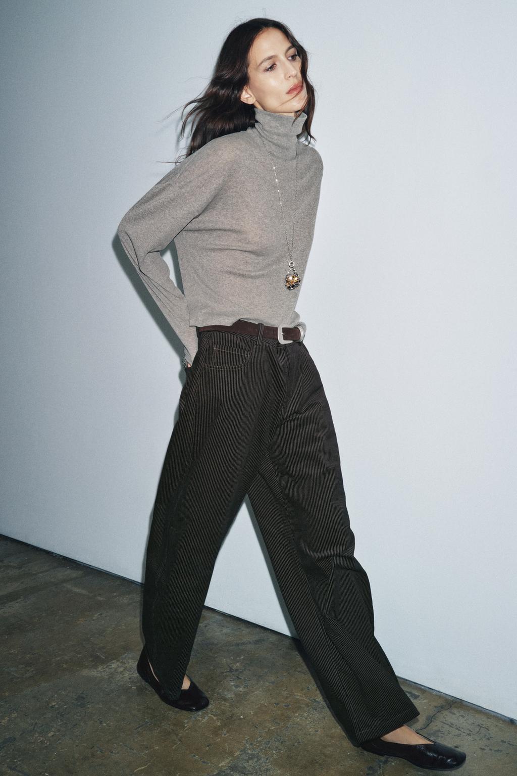 ШИРОКИЕ БРЮКИ В ПОЛОСКУ — ZW COLLECTION