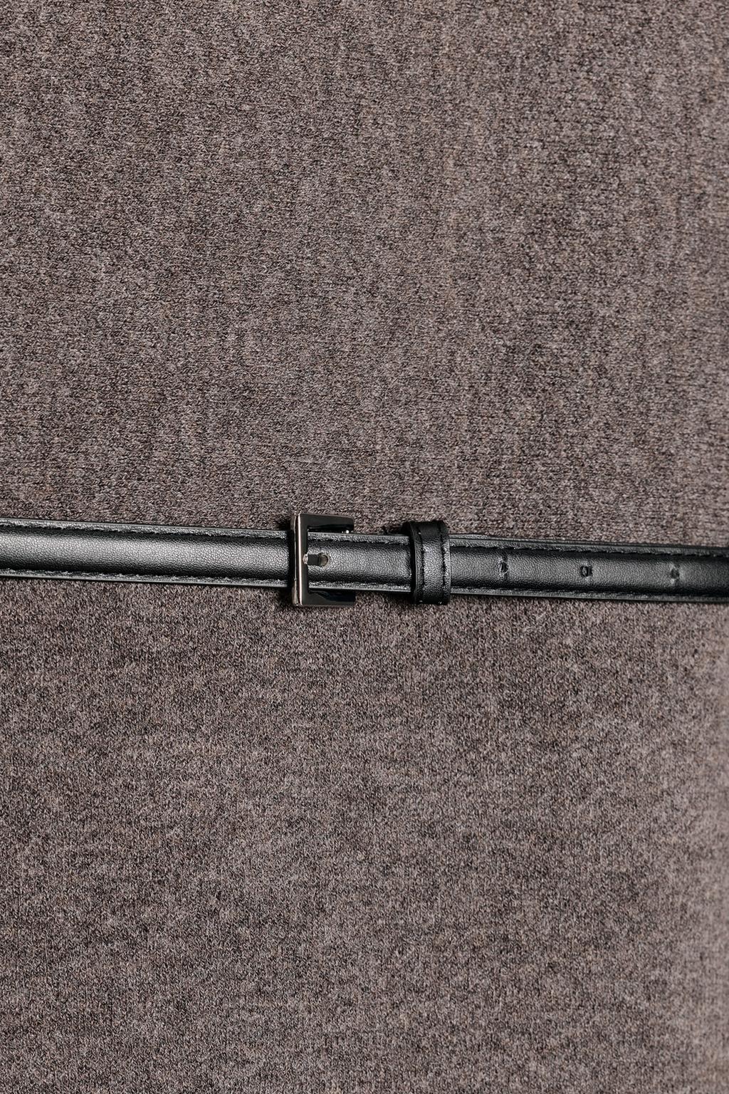 ВЯЗАНОЕ ПЛАТЬЕ МИДИ С ПОЯСОМ