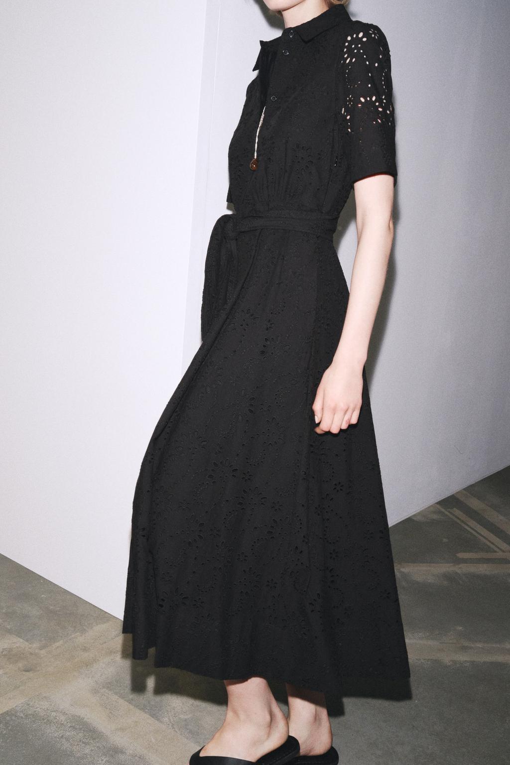 ПЛАТЬЕ-РУБАШКА С ВЫШИВКОЙ — ZW COLLECTION