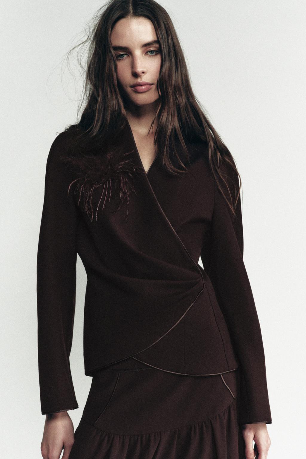 ДРАПИРОВАННАЯ РУБАШКА С ПЕРЬЯМИ LIMITED EDITION