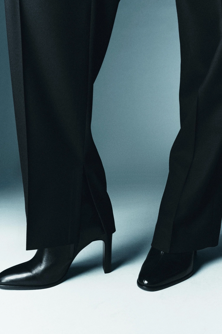 БРЮКИ С ЗАЩИПАМИ ИЗ СМЕСОВОЙ ШЕРСТИ — LIMITED EDITION