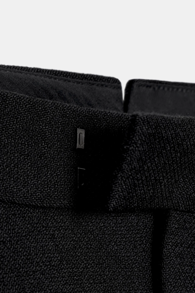 БРЮКИ С ЗАЩИПАМИ ИЗ СМЕСОВОЙ ШЕРСТИ — LIMITED EDITION