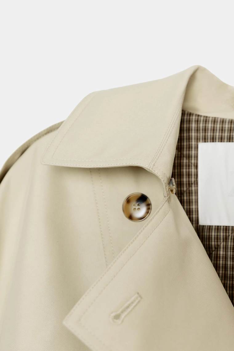 СТЕГАНОЕ ПАЛЬТО С ВОРОТНИКОМ ИЗ ИСКУССТВЕННОГО МЕХА — ZW COLLECTION