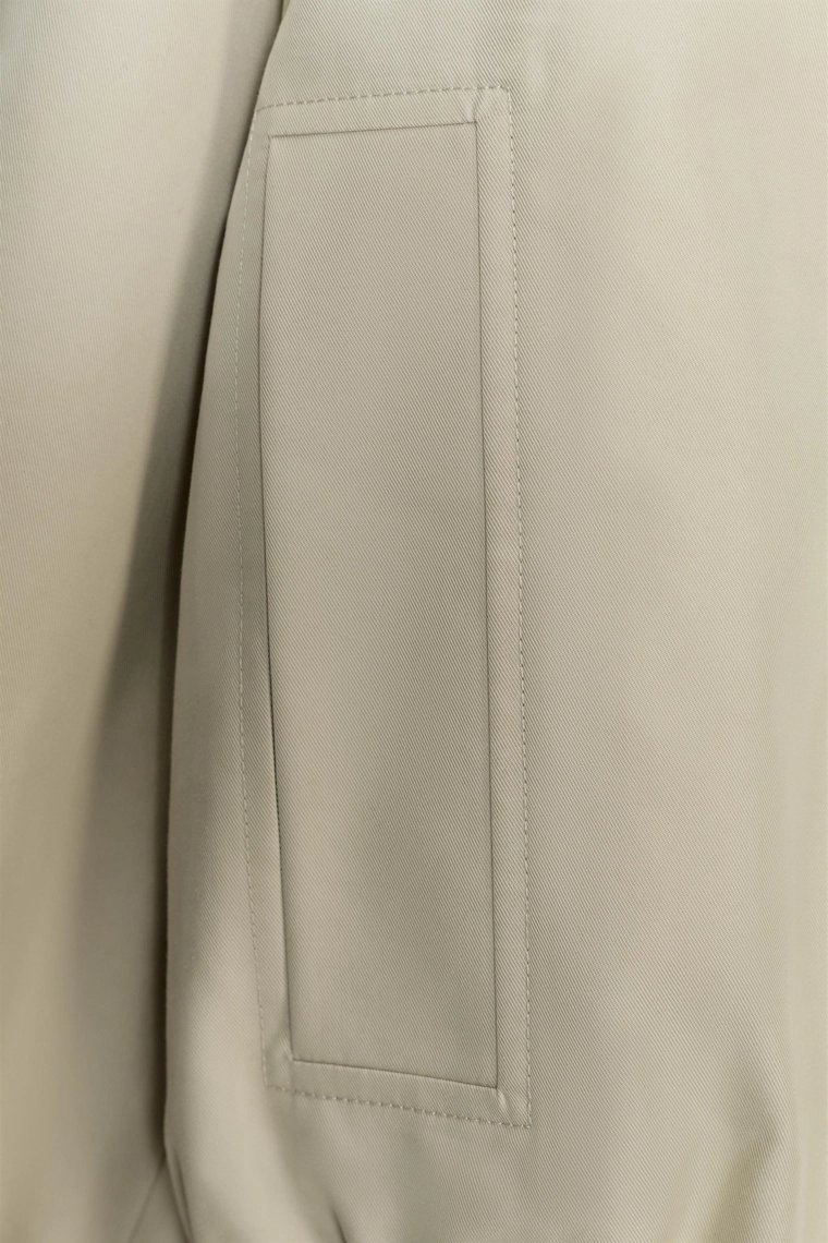 СТЕГАНОЕ ПАЛЬТО С ВОРОТНИКОМ ИЗ ИСКУССТВЕННОГО МЕХА — ZW COLLECTION