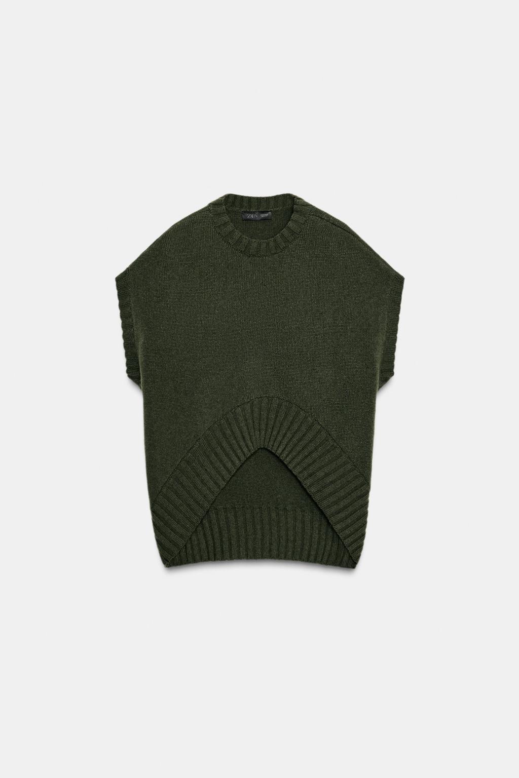 ЖИЛЕТ ОВЕРСАЙЗ ИЗ ШЕРСТИ С АСИММЕТРИЧНЫМ НИЗОМ