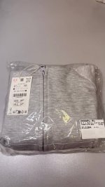 Zara БАЗОВАЯ ТОЛСТОВКА НА МОЛНИИ Grey marl | 1880/679/803