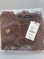 Zara ДЛИННОЕ ПЛАТЬЕ С ТЕКСТУРОЙ Dark brown | 2298/860/716