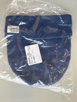 Zara ТРИКОТАЖНАЯ ШАПКА В РУБЧИК С ЭТИКЕТКОЙ Ink blue | 4701/699/430