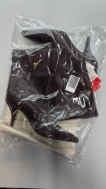 Zara КОЖАНЫЕ САПОГИ НА КАБЛУКЕ Burgundy Red | 2008/610/022